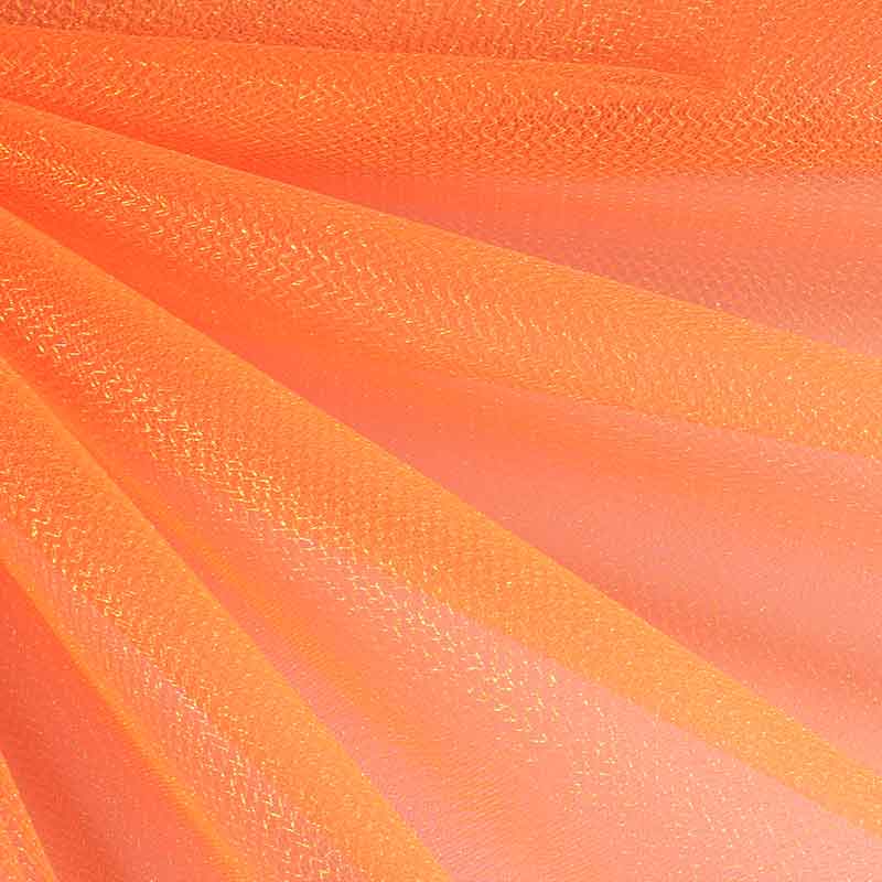 Tule zigzag glitter oranje