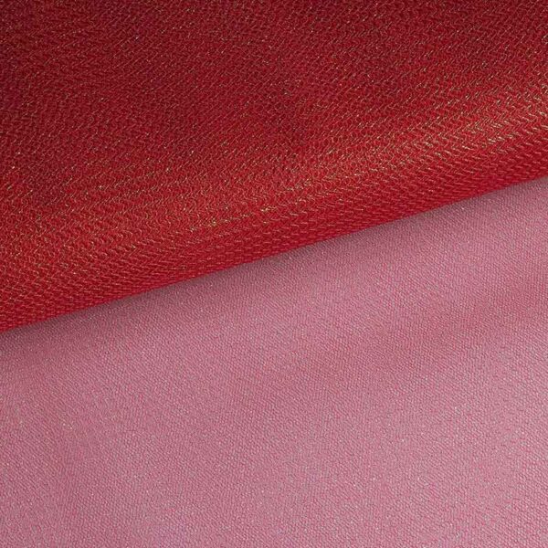 Tule zigzag glitter rood