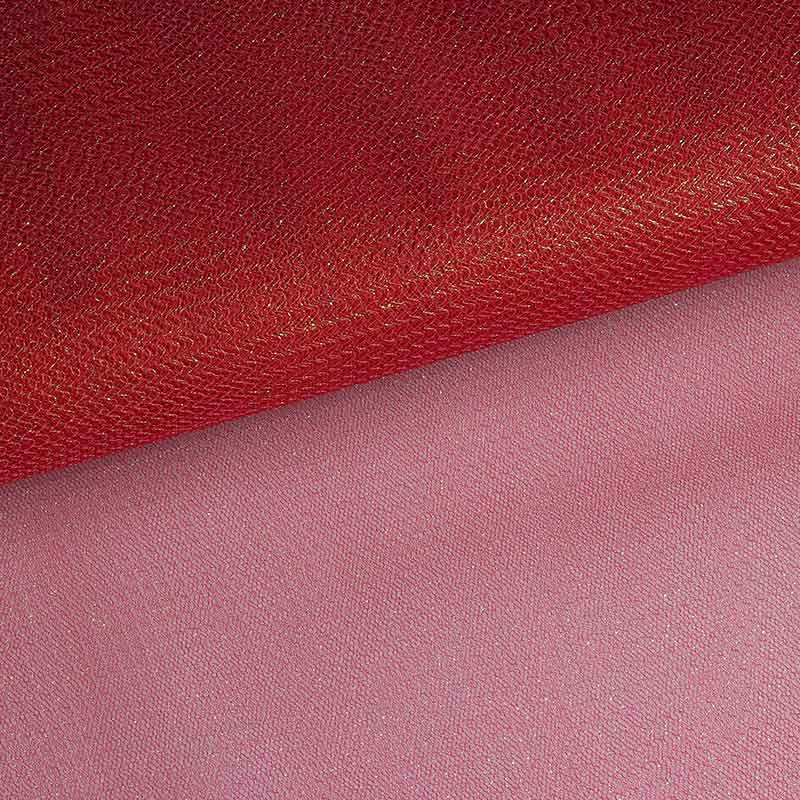 Tule zigzag glitter rood