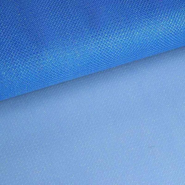 Tule zigzag glitter blauw