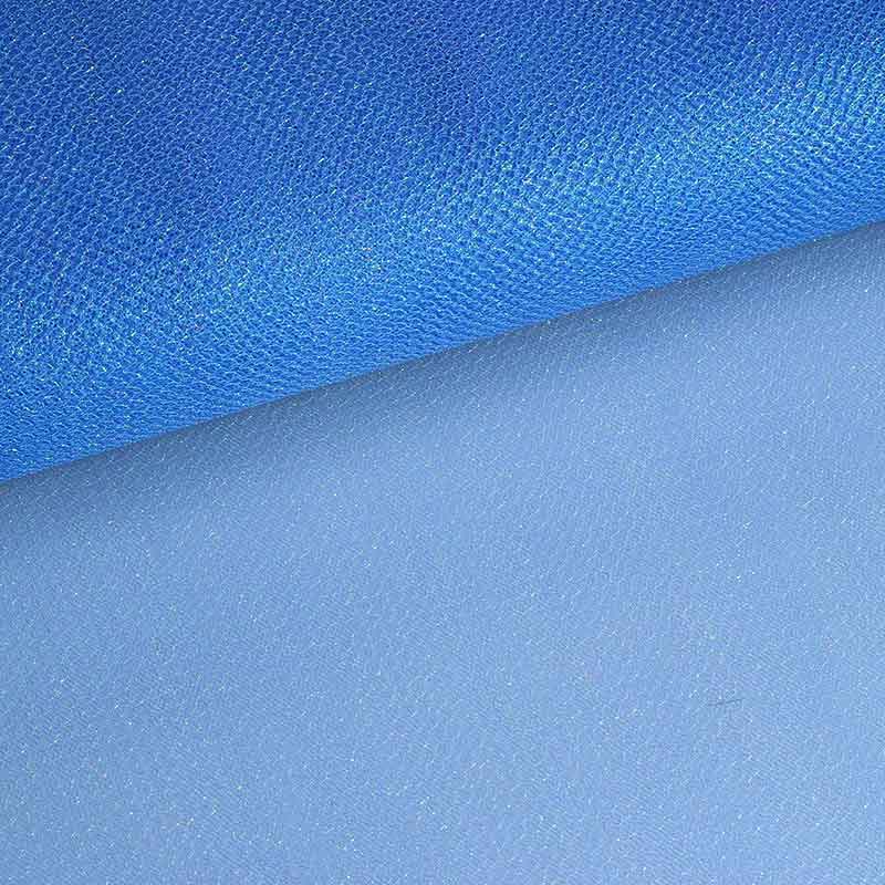 Tule zigzag glitter blauw