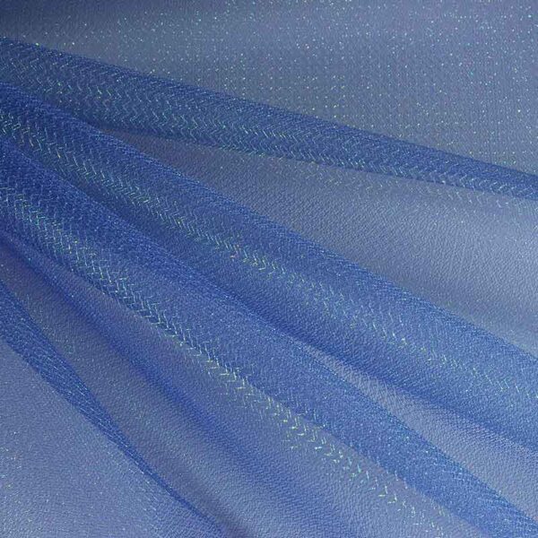 Tule zigzag glitter kobalt