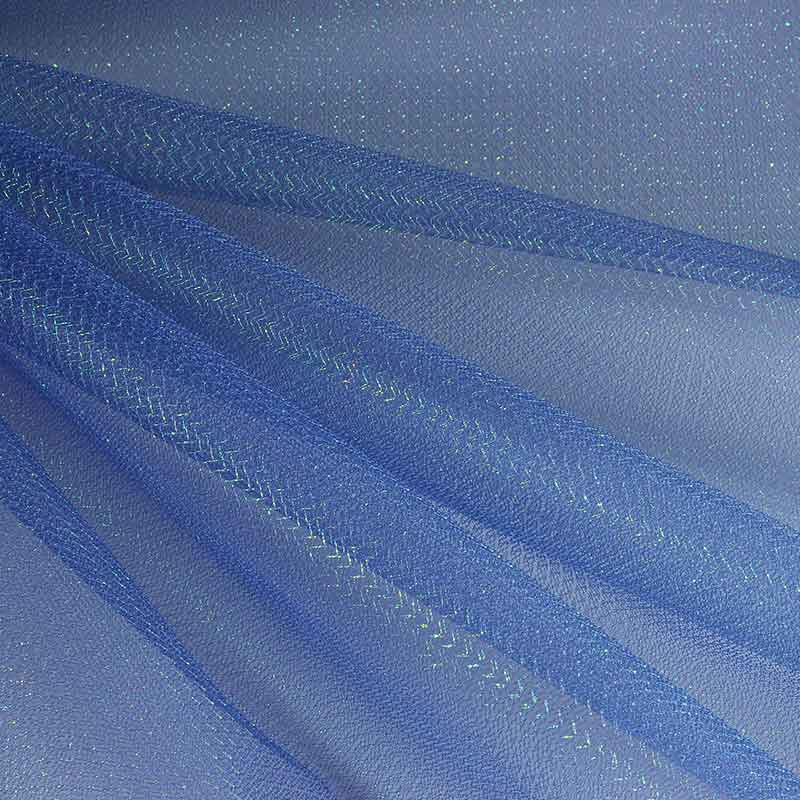 Tule zigzag glitter kobalt