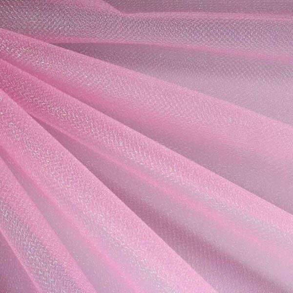 Tule zigzag glitter roze