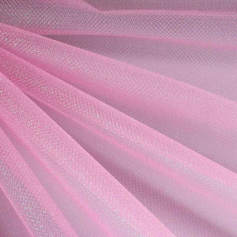 Tule zigzag glitter roze
