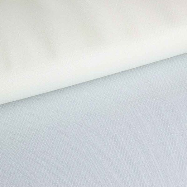 Tule zigzag glitter wit