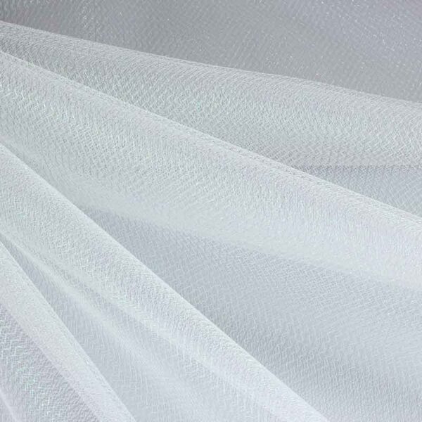 Tule zigzag glitter wit