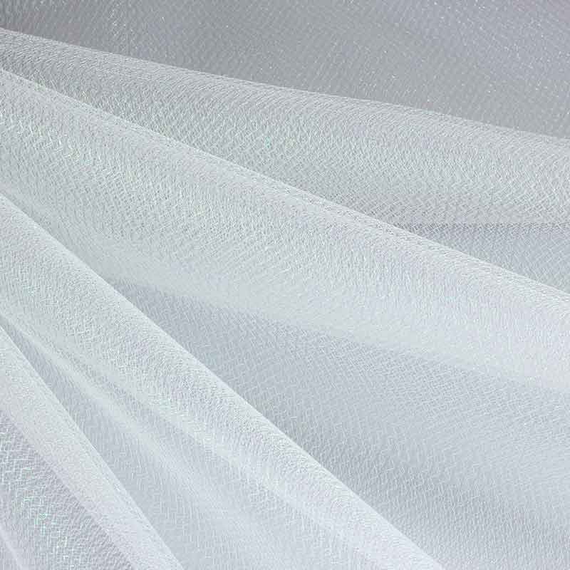 Tule zigzag glitter wit