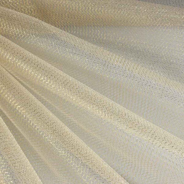 Tule zigzag glitter goud