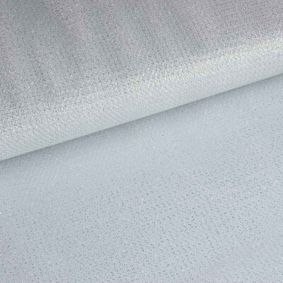 Tule zigzag glitter zilver