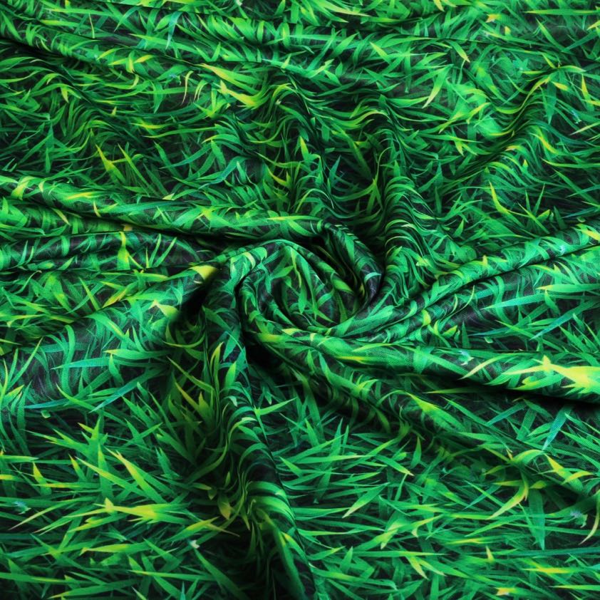 Tricot stof gras digitaal bedrukt