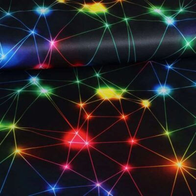 Tricot stof space digitaal bedrukt