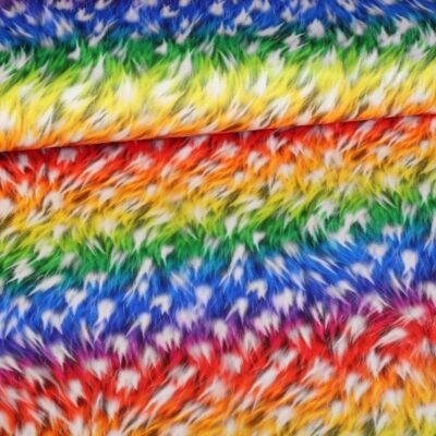 Tricot stof veertjes digitaal bedrukt