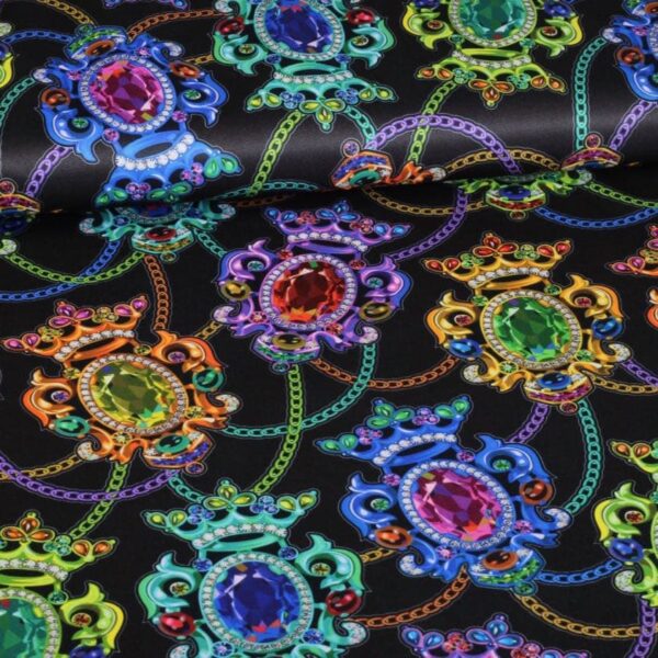 Tricot stof broche digitaal bedrukt