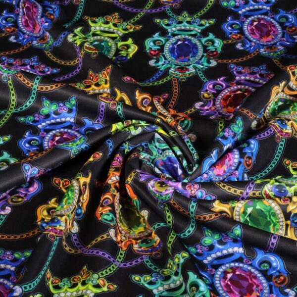Tricot stof broche digitaal bedrukt