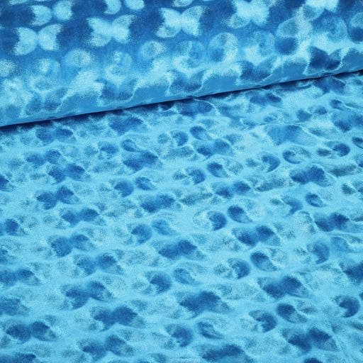 Velvet stof aqua