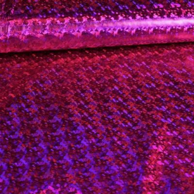 Jersey hologram stof fuchsia