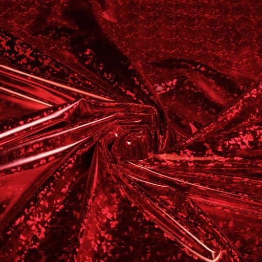 Jersey stof hologram rood
