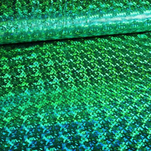 Jersey stof hologram groen