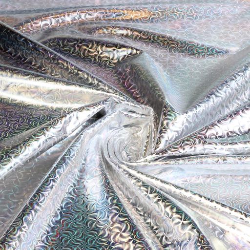 Jersey stretch Illusion Foil zilver