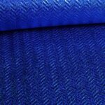 Step zigzag hologram glitter stof kobalt