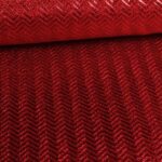 Step zigzag hologram stof rood
