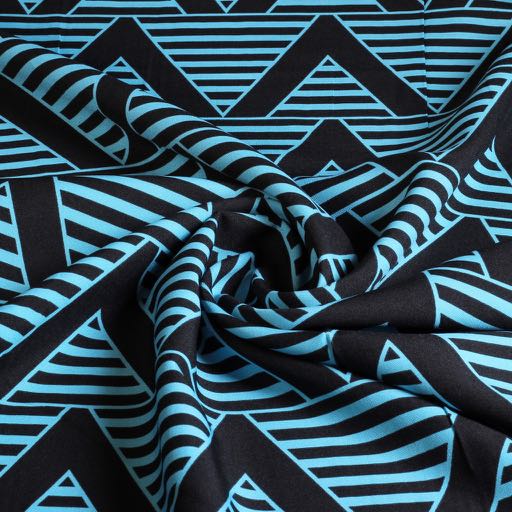 Terlenka stof driehoek zwart blauw