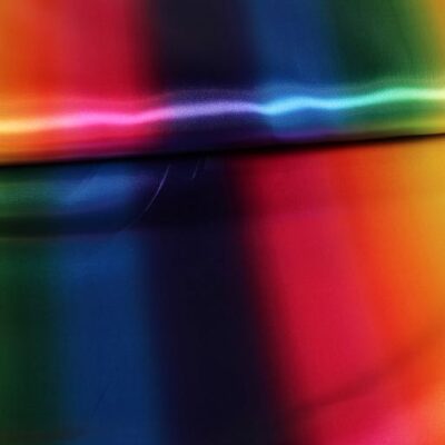 Satijn stof multicolor regenboog