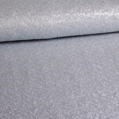 Mesh stretch pailletten stof zilver