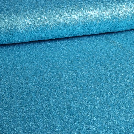 Mesh stretch pailletten stof aqua