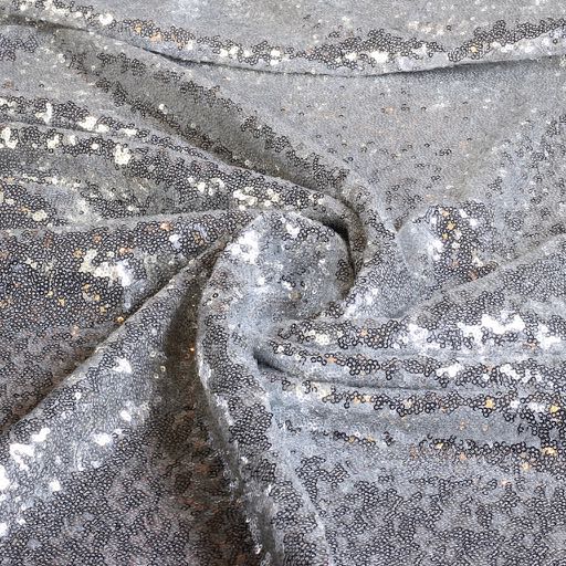 Mesh stretch pailletten zilver
