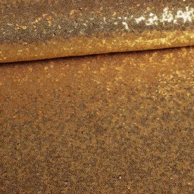 Mesh stretch sequins goud