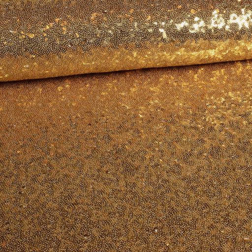 Mesh stretch sequins goud