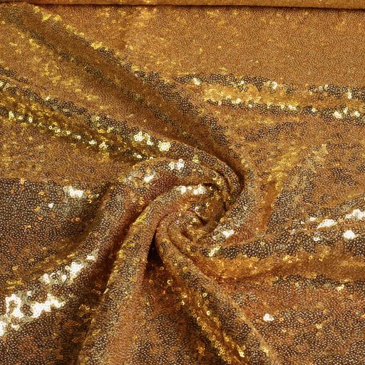 Mesh stretch sequins goud