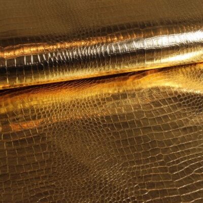 Imitatie leer Krokodil goud