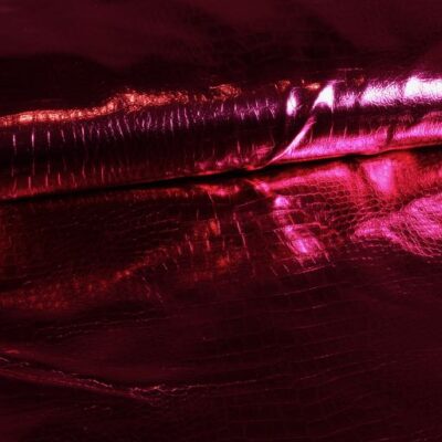 Imitatie leer Krokodil fuchsia