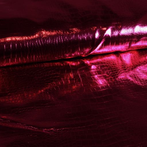 Imitatie leer Krokodil fuchsia
