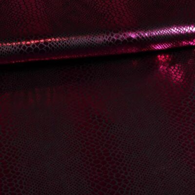 Jersey stof zwart fuchsia foil