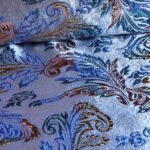 Brokaat Jaquard Fantasie blauw