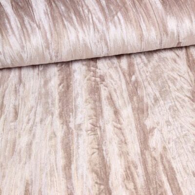 Stretch velvet stof ecru