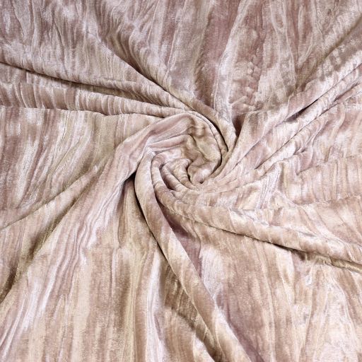 Stretch velvet stof ecru