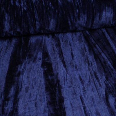 Glans stretch velvet navy