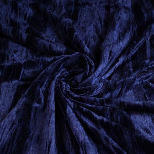 Glans stretch velvet navy