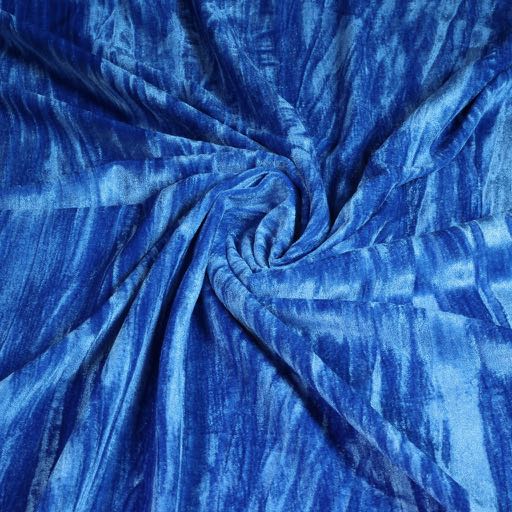 Glans stretch velvet lichtblauw
