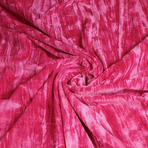 Glans stretch velvet fuchsia
