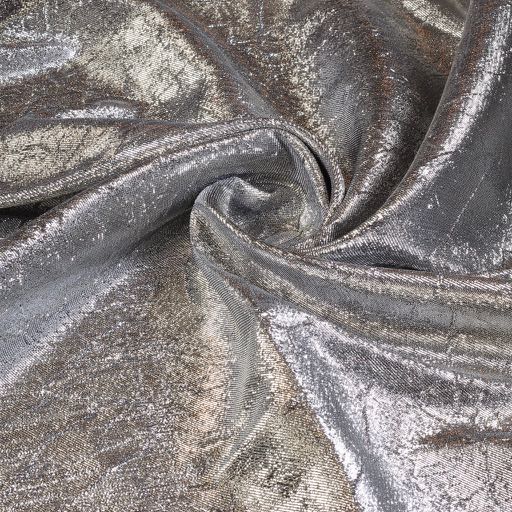Lurex stof gekreukt zilver