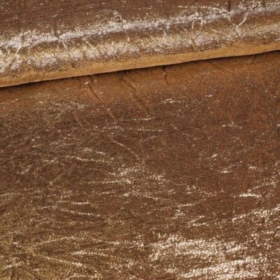 Lurex stof gekreukt goud