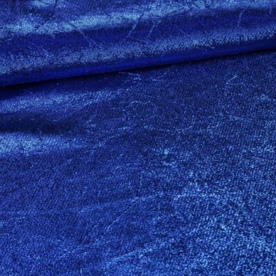 Lurex stof kobalt