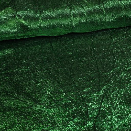 Lurex stof gekreukt groen