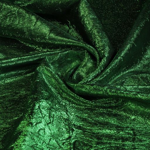 Lurex stof gekreukt groen